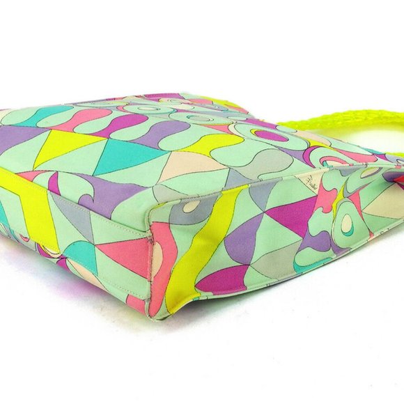 EMILIO PUCCI Tote Bag Pucci (handle) Pink canvas Auth used - Picture 3 of 9